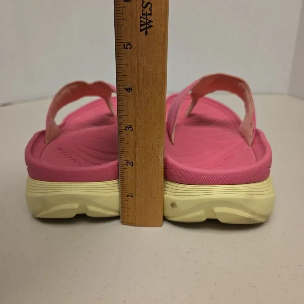Vionic Sandals Womens Size 8 Pink Open Toe Thong Flip Flop Restore Summer